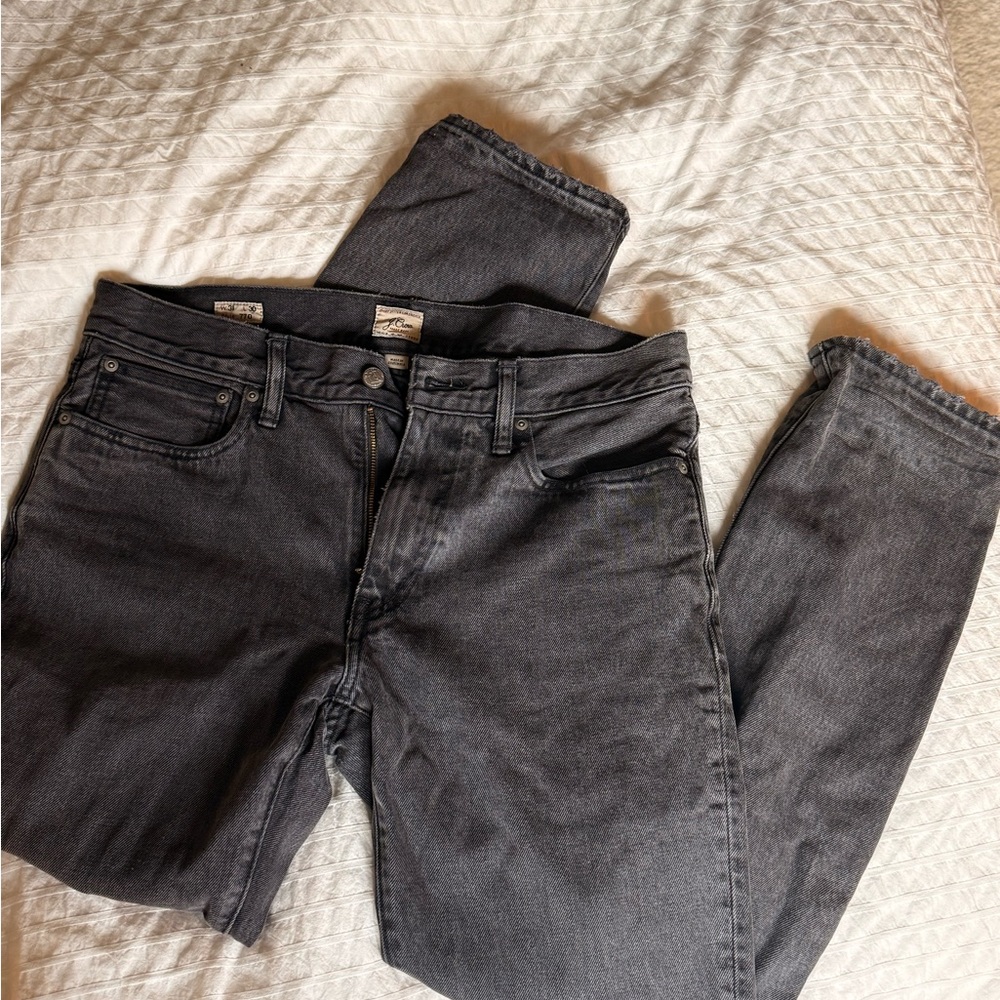 J. Crew Men's Charcoal Relaxed Jeans